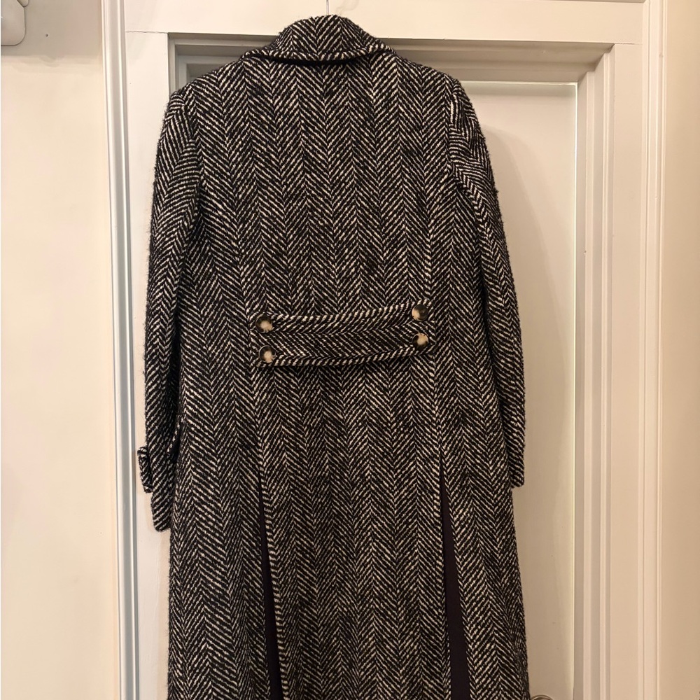 Veronica Beard Black and White Herringbone Dickey Compatible Coat, 6, EUC - Picture 6 of 9